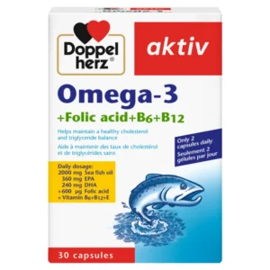 Doppelherz Aktiv Omega-3 + Folic acid + B6 + B12 (30CAPS)